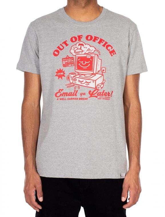 IRIEDAILY OUT OF OFFICE TEE [GREY-MEL.]