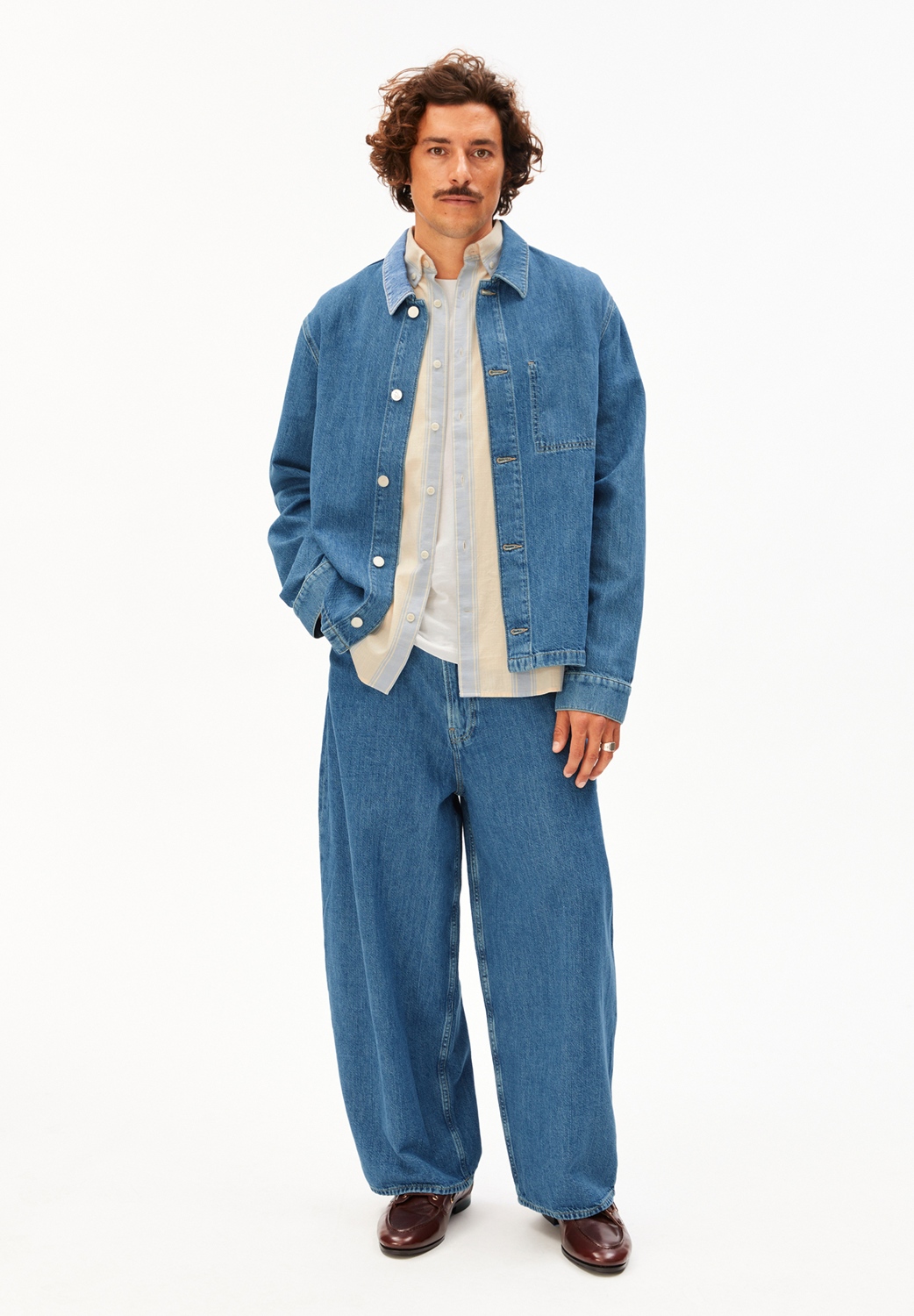 ARMEDANGELS LINEN BLEND DENIM JACKET Größe: L Farbe: SEA SALT