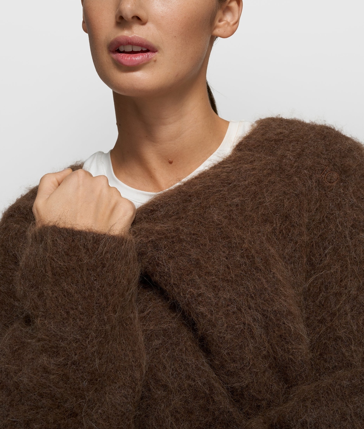 10DAYS HAIRY KNIT SWEATER PLEATS Größe: S Farbe: D.TRUFFLE