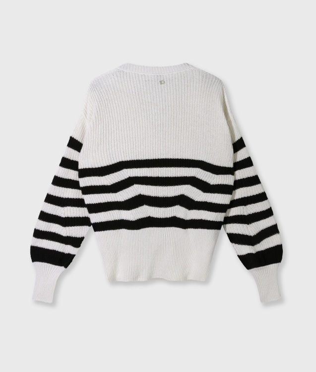 10DAYS V-NECK RIB  KNIT SWEATER Größe: XS Farbe: ECRU