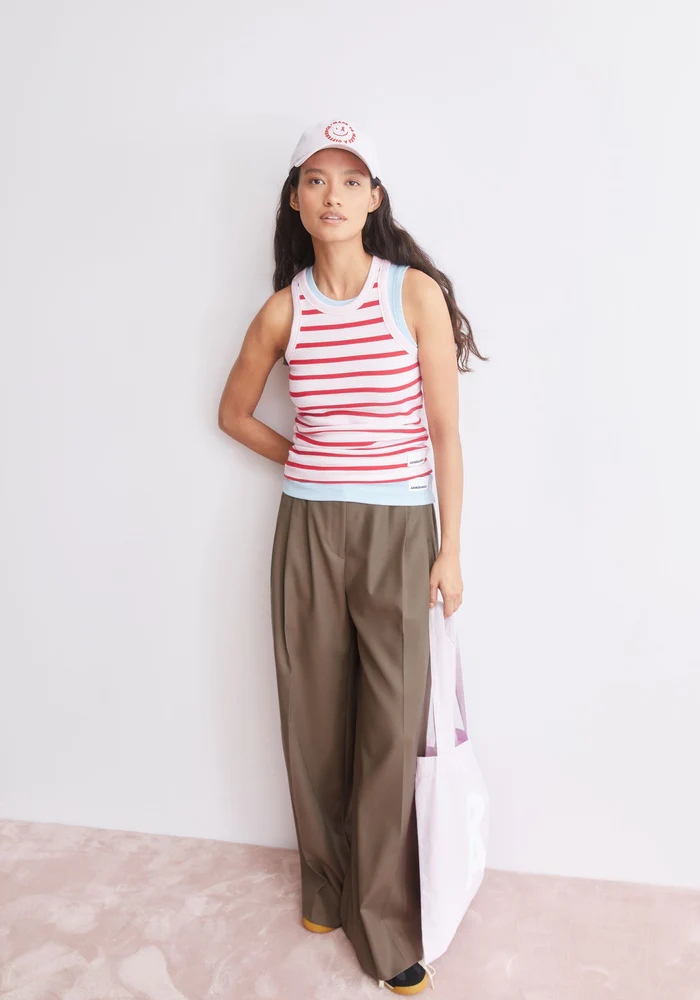 ARMEDANGELS KANITAA STRIPES TOP Größe: XS Farbe: PINK/RED