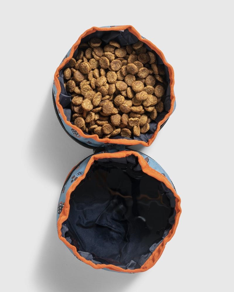 UNITED BY BLUE COLLAPSIBLE DOUBLE DOG BOWL