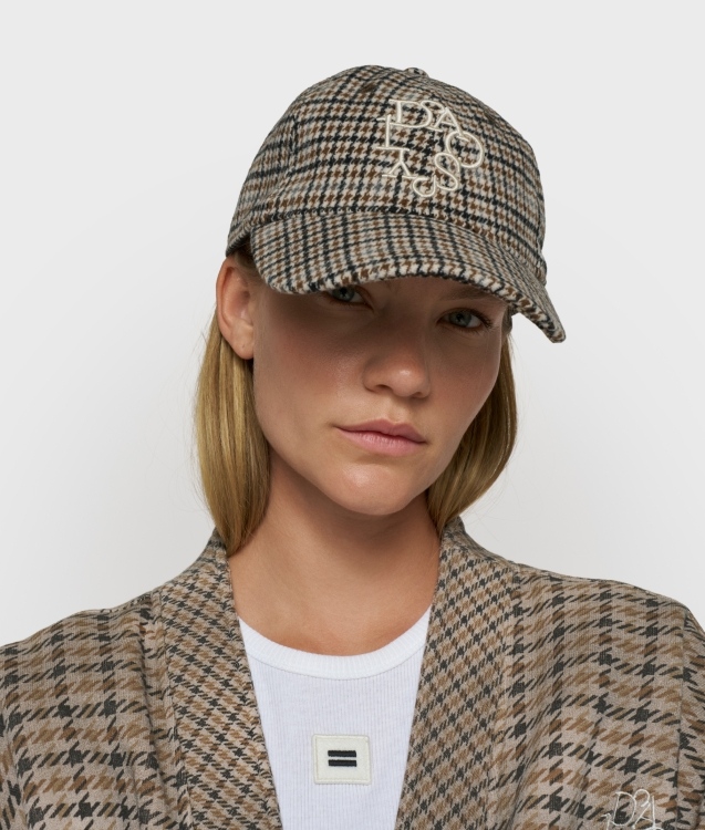 10DAYS WOOL BLEND CHECK CAP
