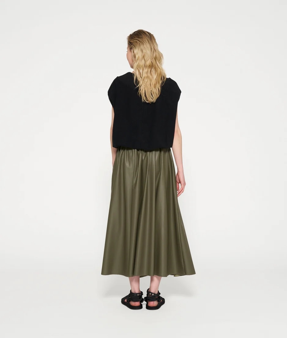 10DAYS LEATHER LOOK PLEATED SKIRT