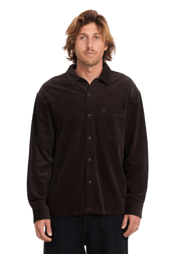 VOLCOM FOSTERED II CORD  L/S Größe: M Farbe: CACAO