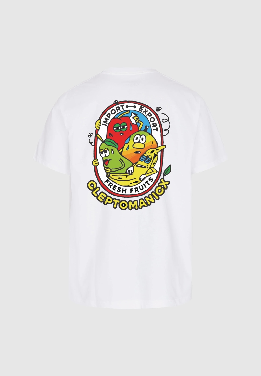 CLEPTOMANICX BOXY TEE FRESH FRUITS Größe: M Farbe: WHITE