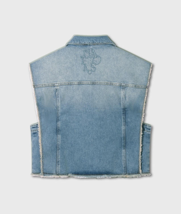 10DAYS CROPPED DENIM GILET Größe: XS Farbe: BLUE D.