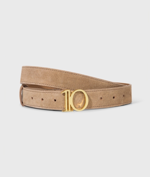 10DAYS MONOGRAM BELT SUEDE
