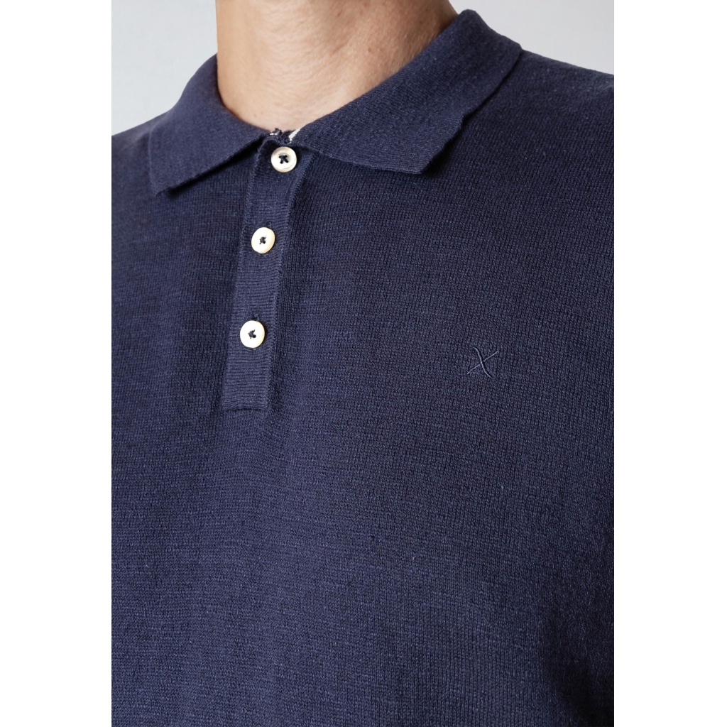 CLEANCUT COPENHAGEN THOMAS  KNITTED POLO Größe: XL Farbe: NAVY
