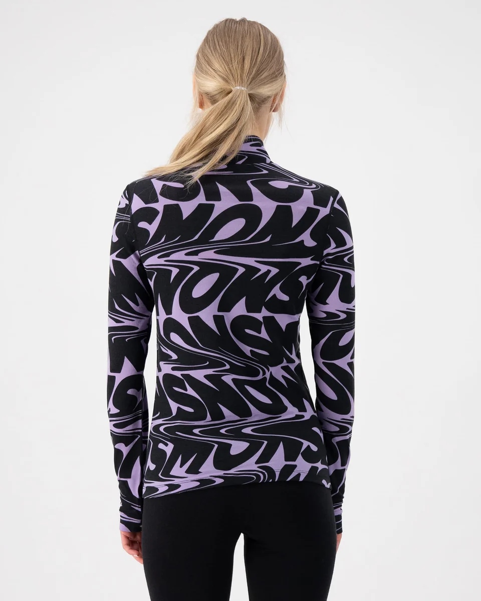 MONS ROYALE W CASCADE 1/4 ZIP Größe: XS Farbe: LUPIN