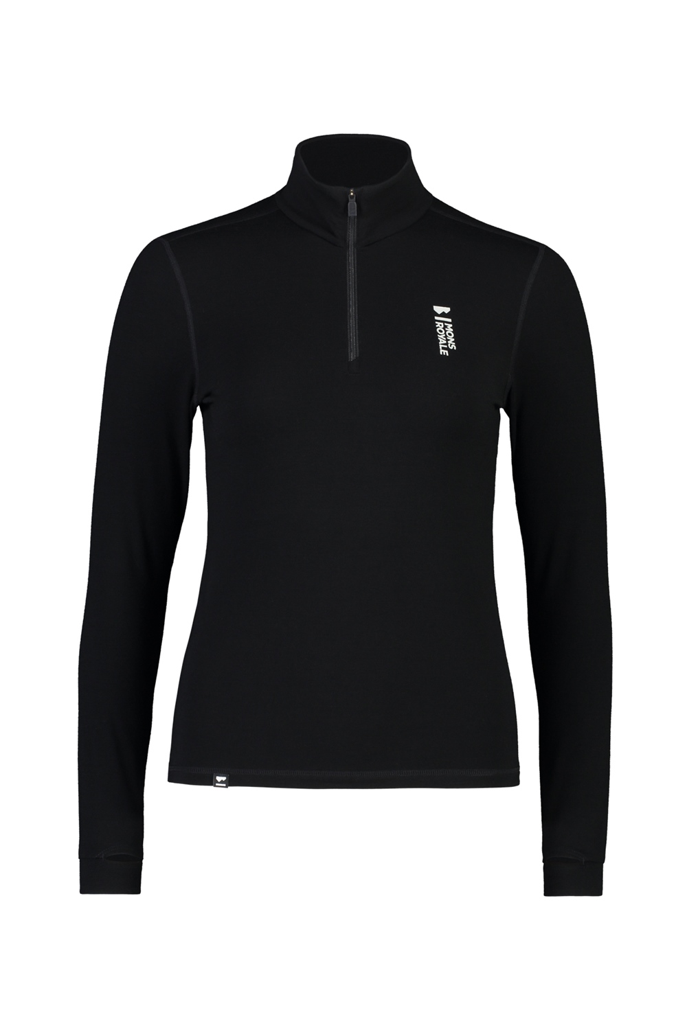 MONS ROYALE W CASCADE 1/4 ZIP Größe: L Farbe: BLACK