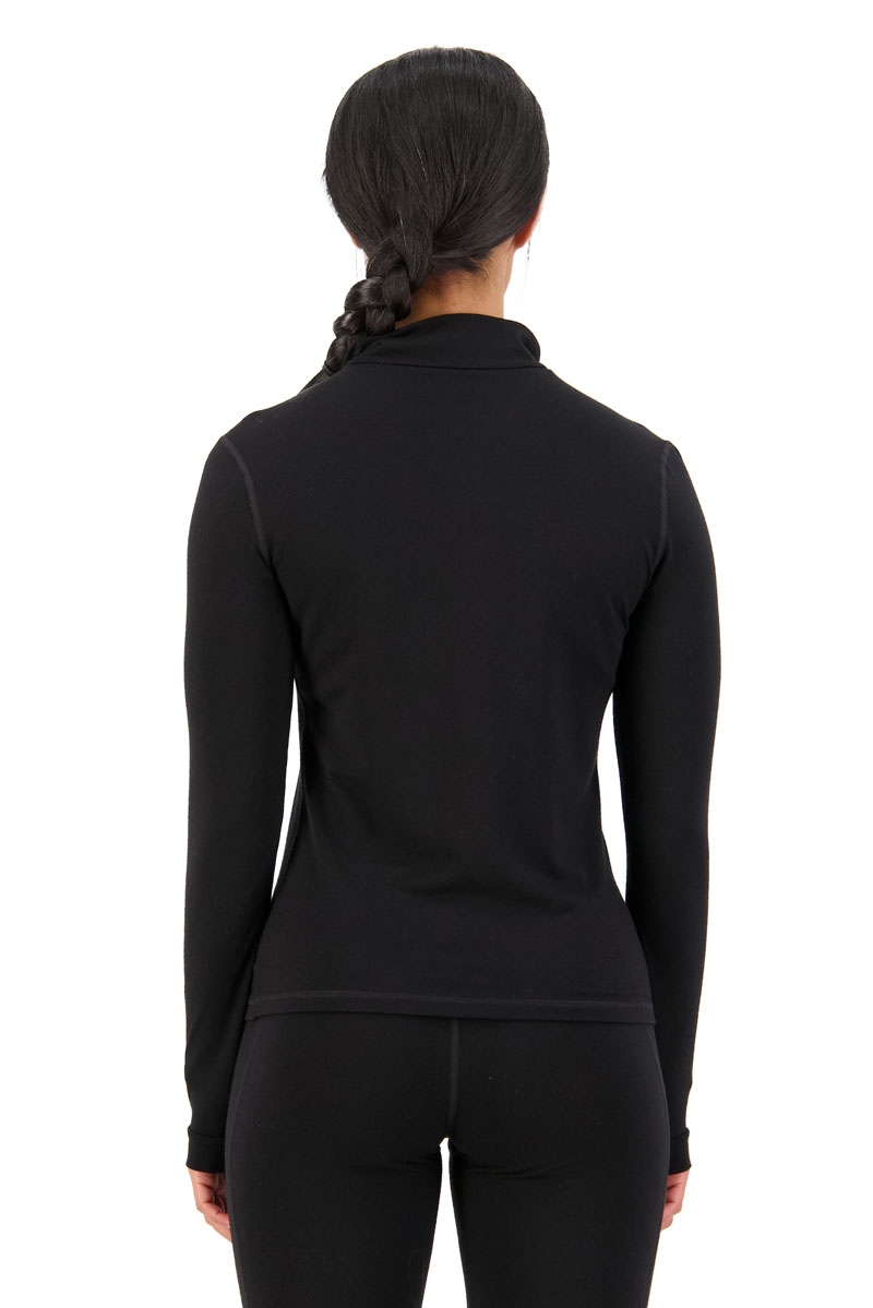 MONS ROYALE W CASCADE 1/4 ZIP Größe: L Farbe: BLACK