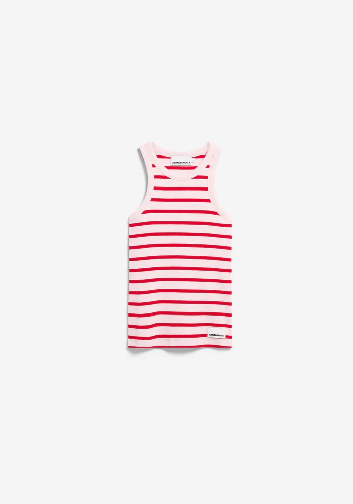 ARMEDANGELS KANITAA STRIPES TOP Größe: XS Farbe: PINK/RED