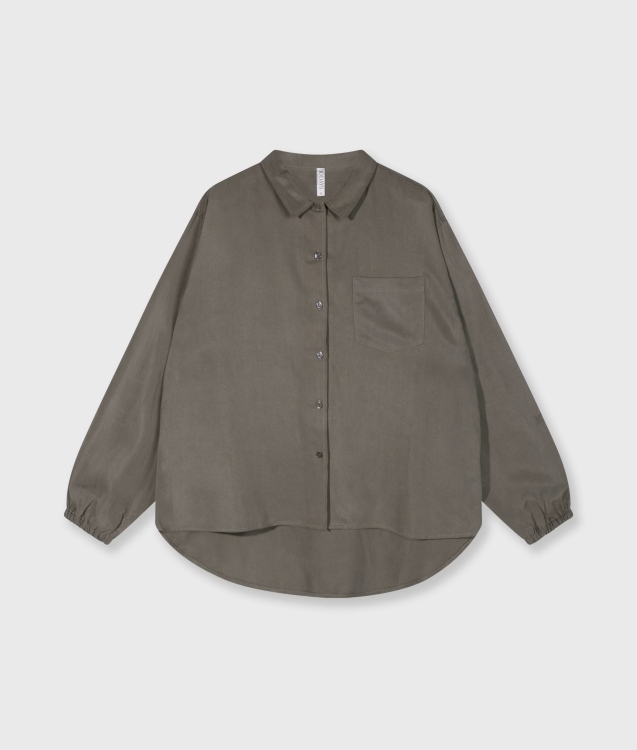 10DAYS LYOCELL SHIRT Größe: S Farbe: DARK FOG