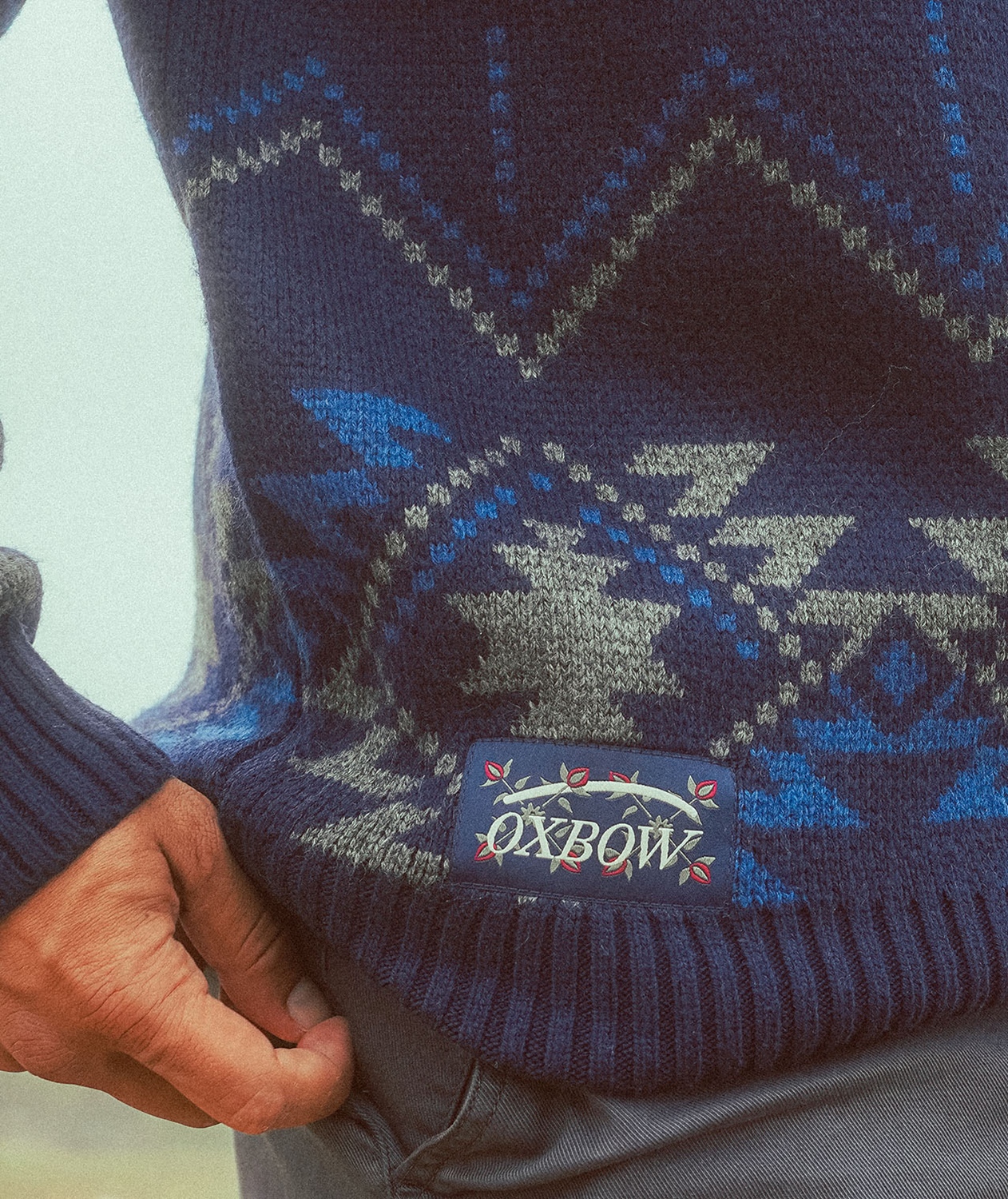 OXBOW SWEATER LANDSCAPE Größe: L Farbe: Marine