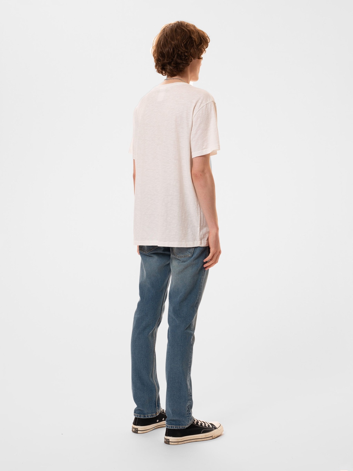 NUDIE JEANS ROFFE T-SHIRT OFF WHITE Größe: L Farbe: WHT