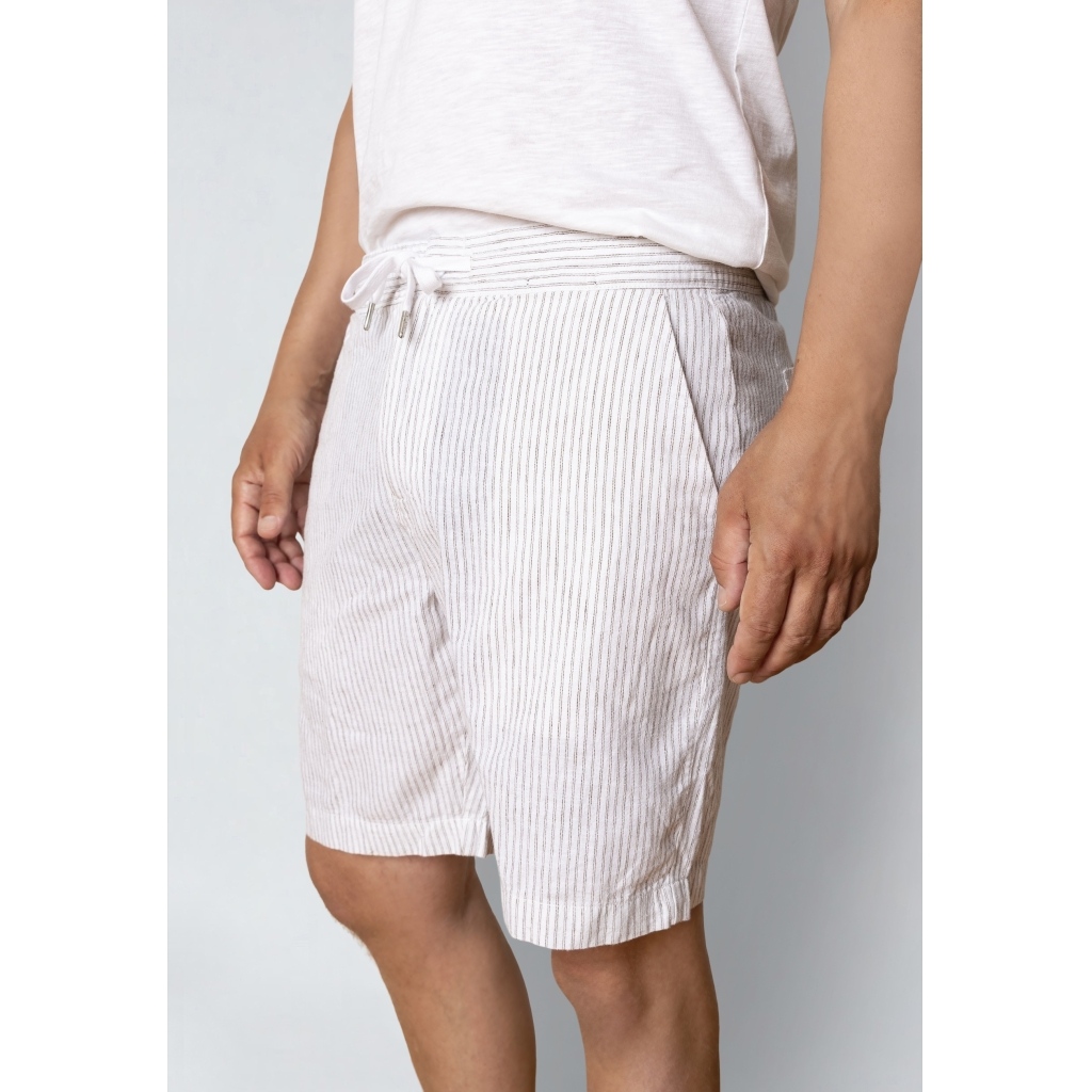 CLEANCUT COPENHAGEN BARCELONA LUCA STIPED SHORTS Größe: XL Farbe: WHITE S.