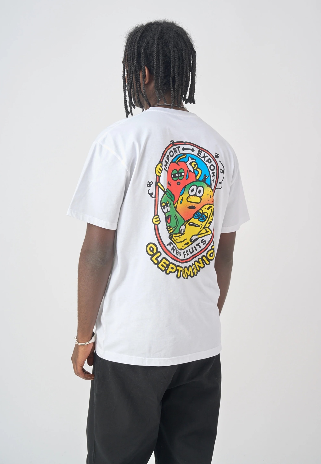 CLEPTOMANICX BOXY TEE FRESH FRUITS Größe: M Farbe: WHITE