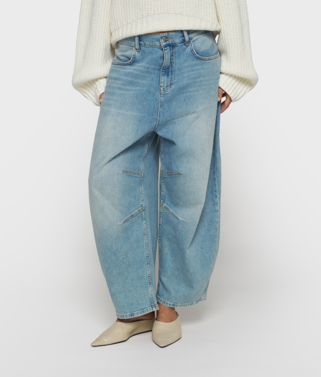 10DAYS WIDE TAPERED DENIM PANTS Größe: S Farbe: BLUE D.