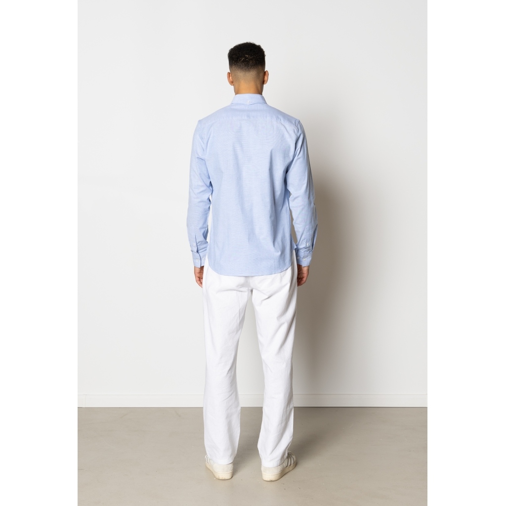CLEANCUT COPENHAGEN Oxford Stretch Plain L/S L.Blue Größe: M Farbe: L.Blue