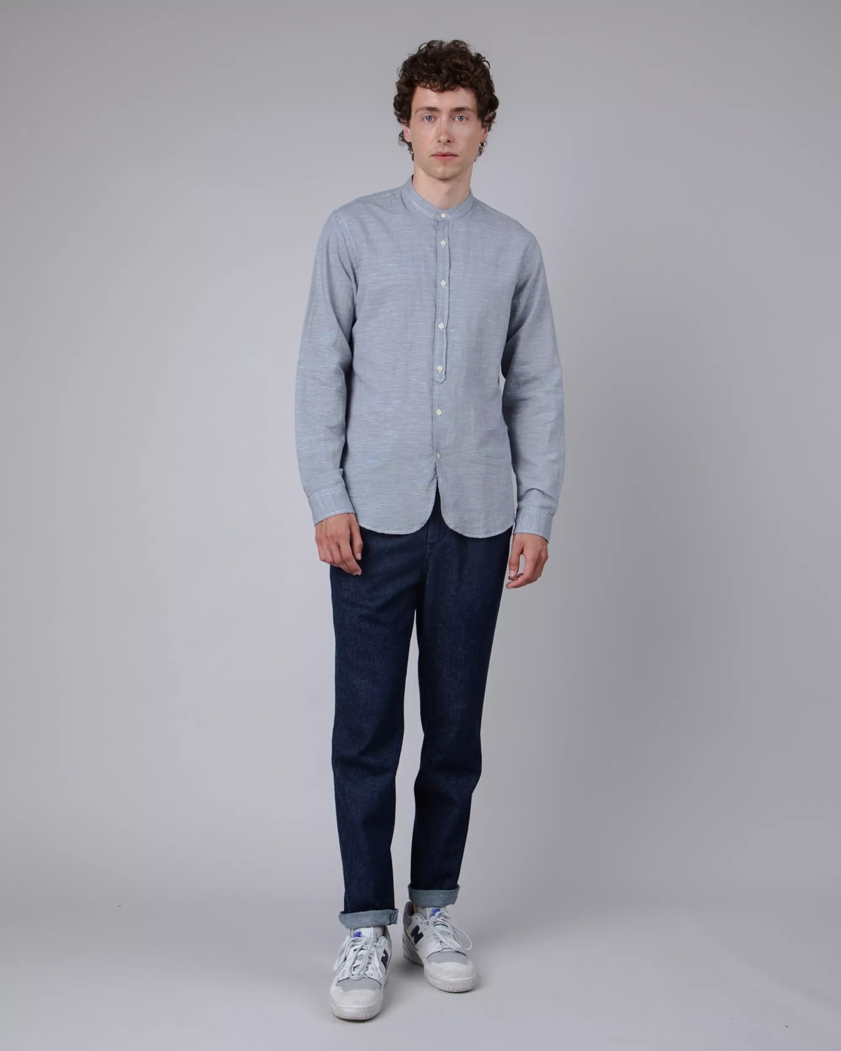BRAVA PINSTRIPE  MAO SHIRT