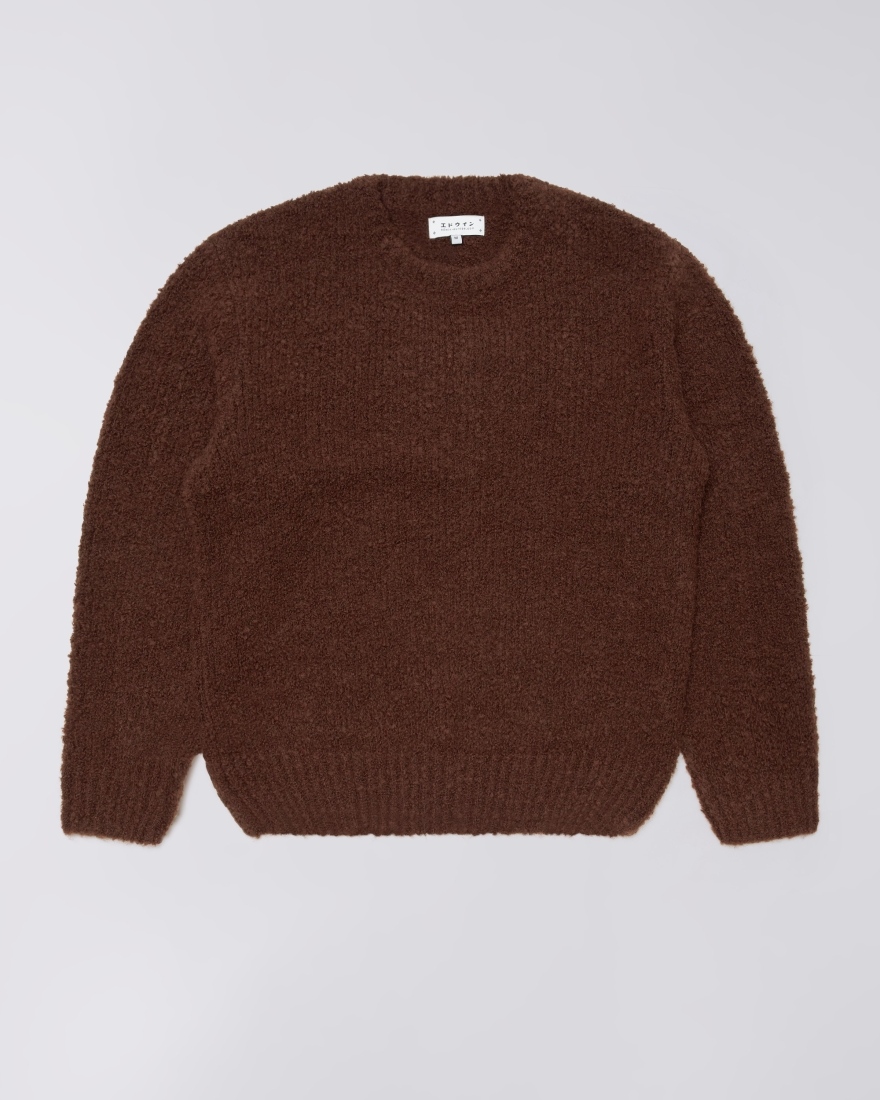 EDWIN DUN TEXTED SWEATER Größe: S Farbe: RUM RAISIN