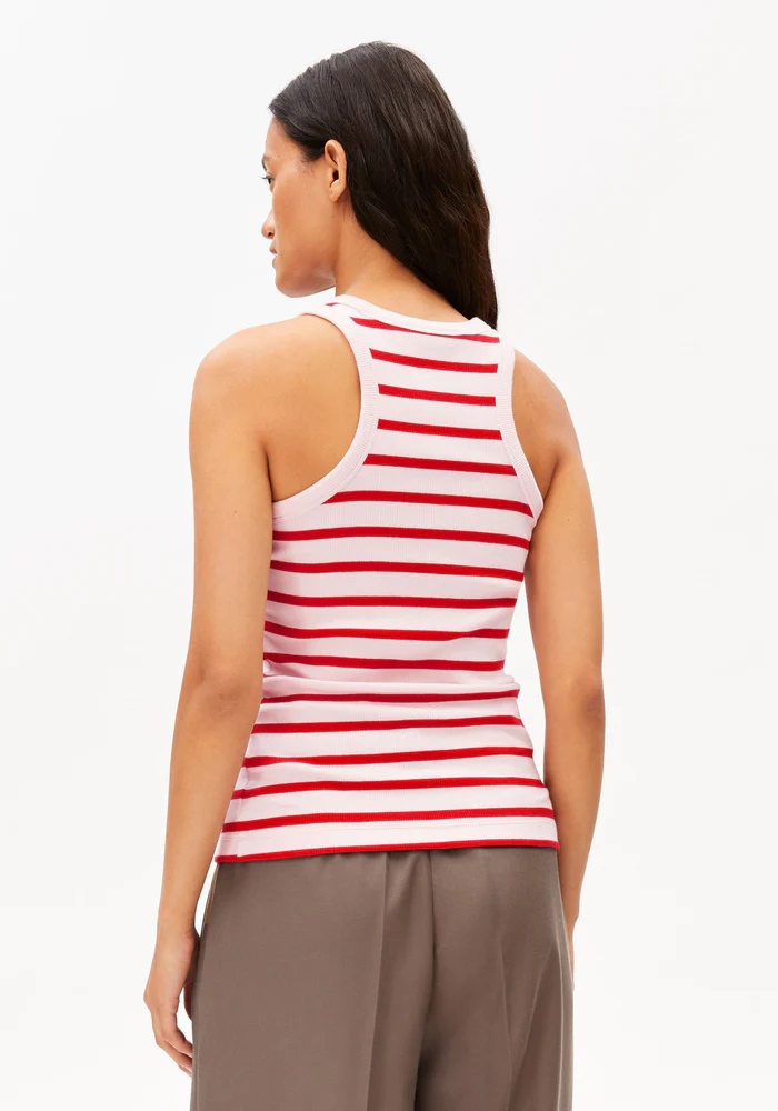 ARMEDANGELS KANITAA STRIPES TOP Größe: XS Farbe: PINK/RED