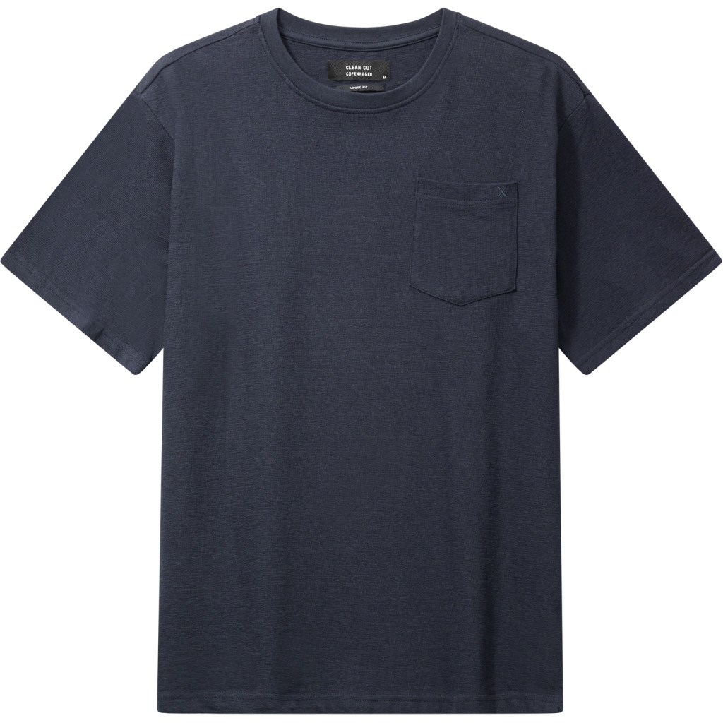 CLEANCUT COPENHAGEN CALTON STRUCTURED  TEE Größe: S Farbe: DARK NAVY