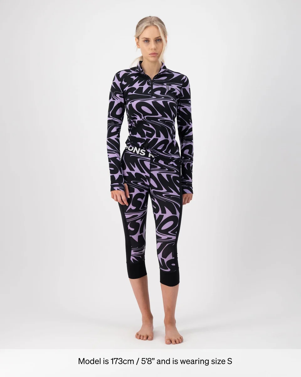 MONS ROYALE W CASCADE 1/4 ZIP Größe: XS Farbe: LUPIN